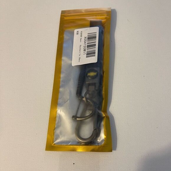 Chevrolet Key Fob Keychain in Black Leather with Logo NWT - Picture 4 of 4